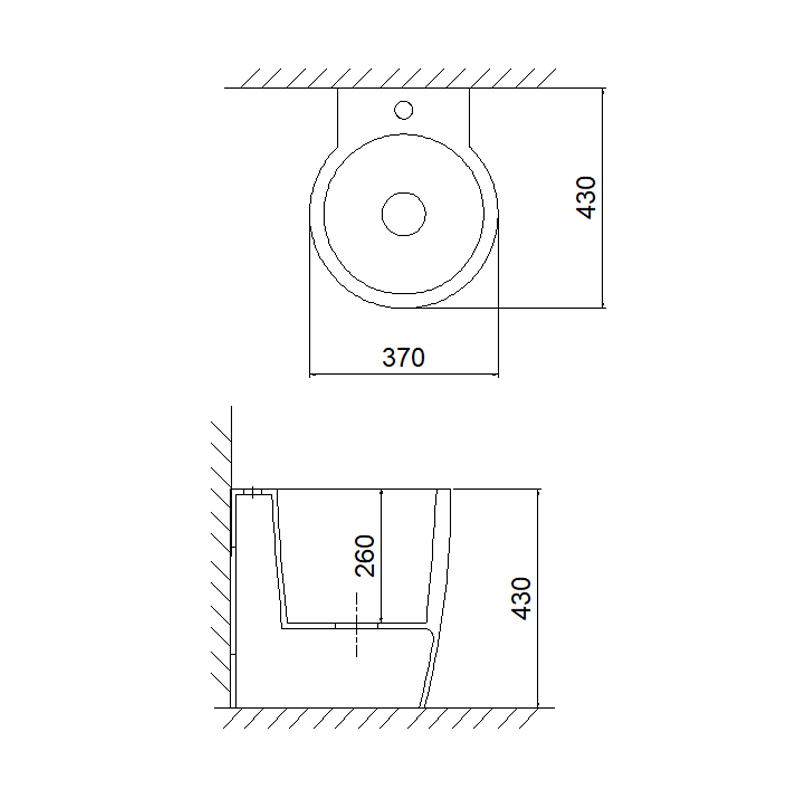 7003 Ceramic Mop Sink | Service Sink | Utility Sink