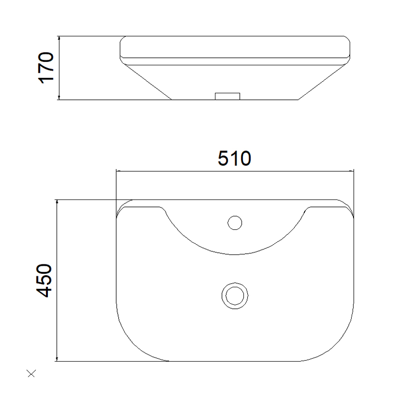 4305 Vessel Sink | Ceramic Hand Wash Basin
