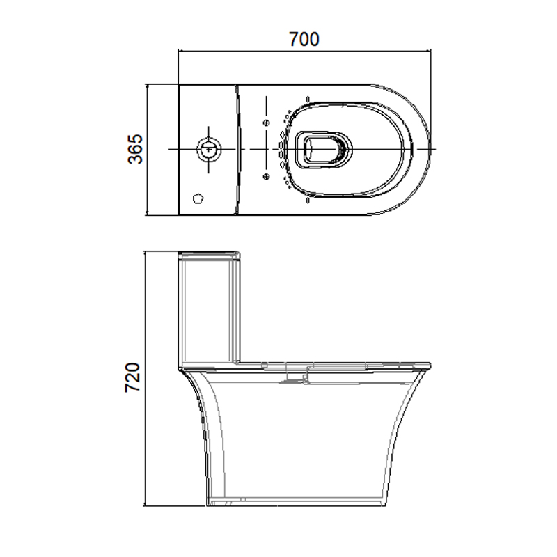 1250 One-piece Toilet