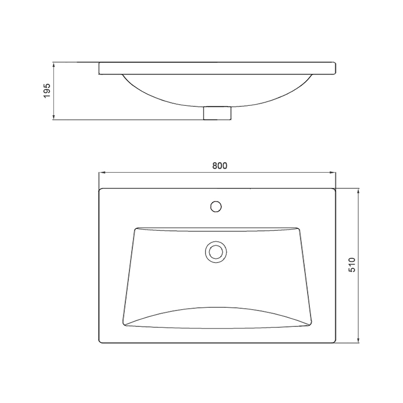 4523 Vanity Top | Cabinet Basin | Cabinet Sink