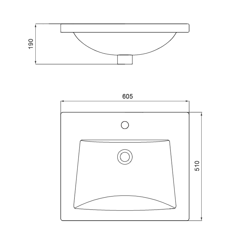 4524 Vanity Top | Cabinet Basin | Cabinet Sink