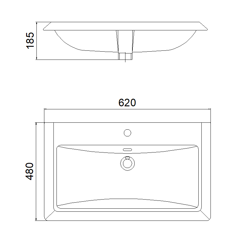 4102A Vanity Top | Cabinet Basin | Cabinet Sink