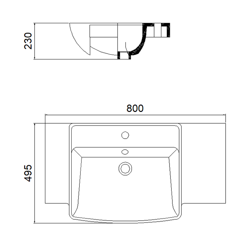 4107 Vanity Top | Cabinet Basin | Cabinet Sink