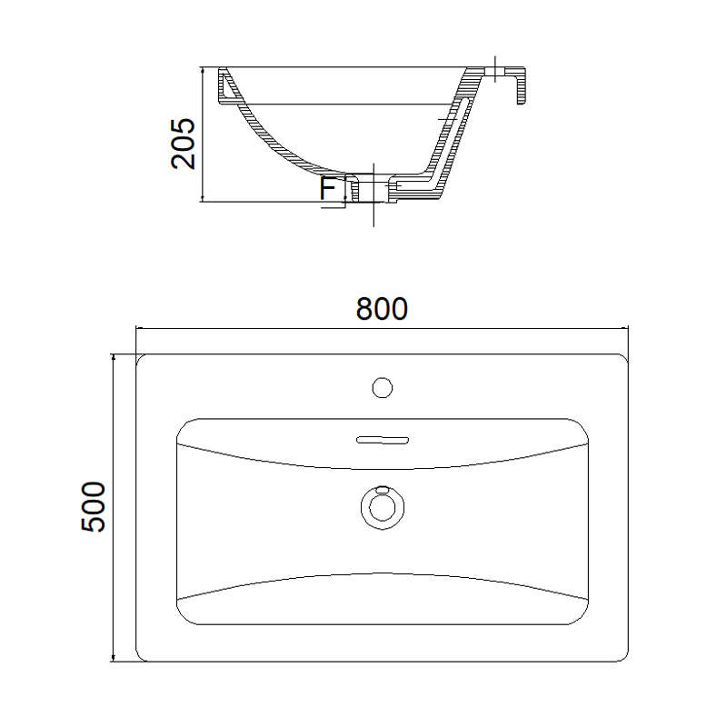 4103 Vanity Top | Cabinet Basin | Cabinet Sink