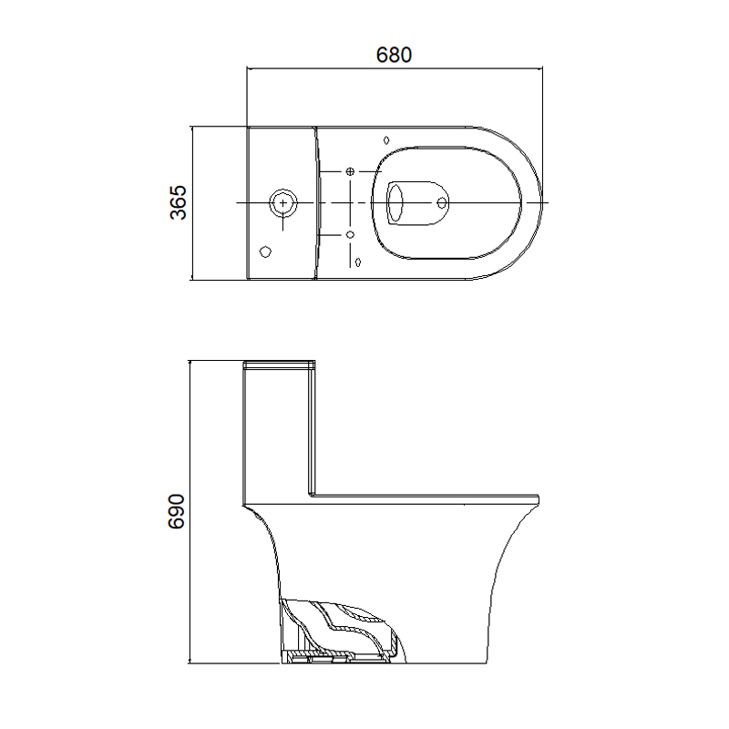 6068 One-piece Toilet