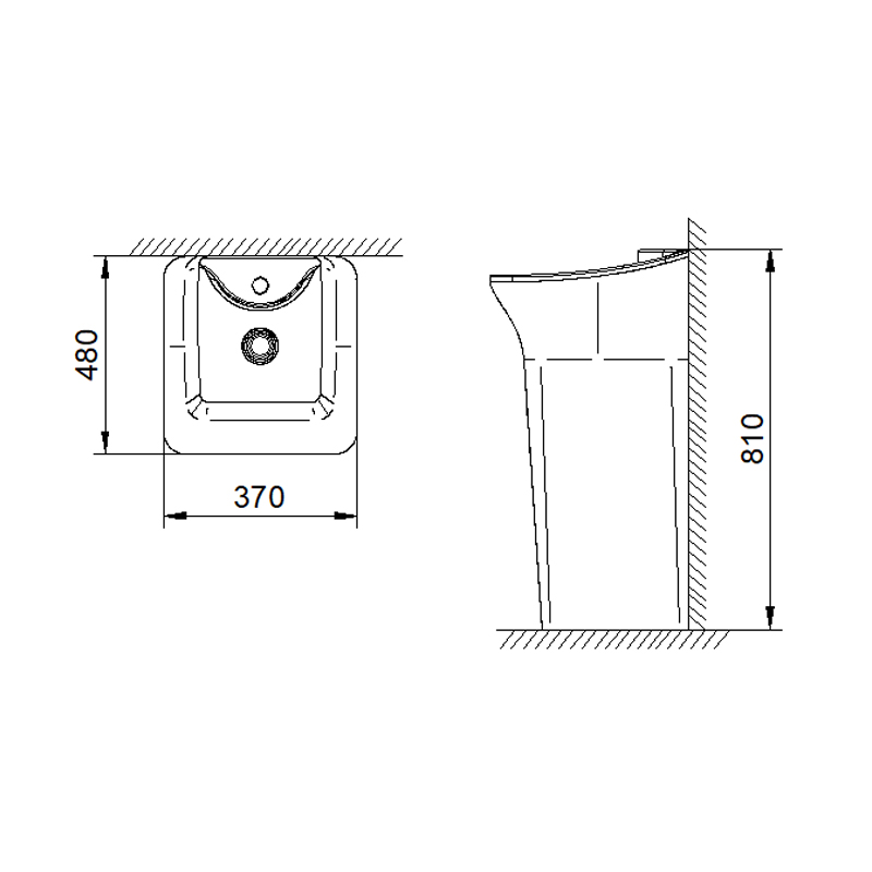 3006 Pedestal Sink | Pedestal Basin | Bathroom Sink