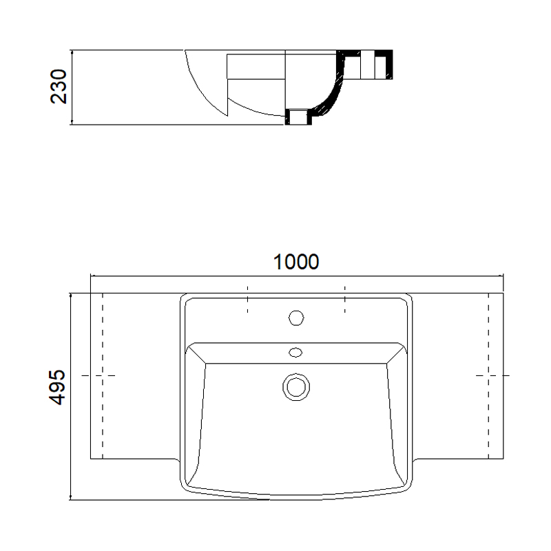 4108 Vanity Top | Cabinet Basin | Cabinet Sink
