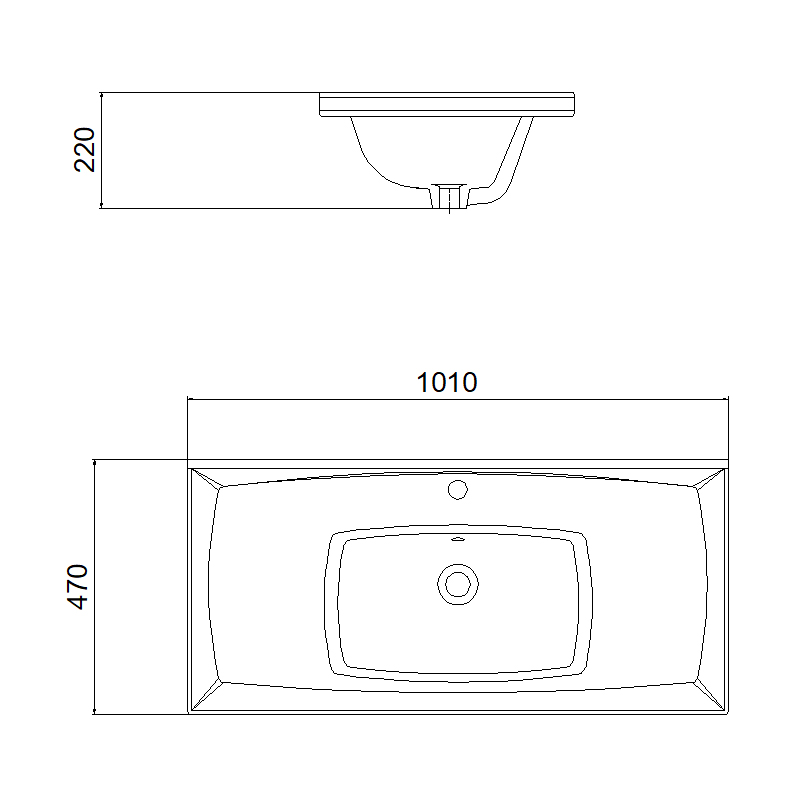 4110 Vanity Top | Cabinet Basin | Cabinet Sink