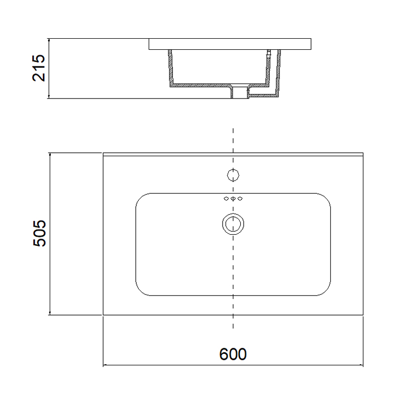 4117A Vanity Top | Cabinet Basin | Cabinet Sink