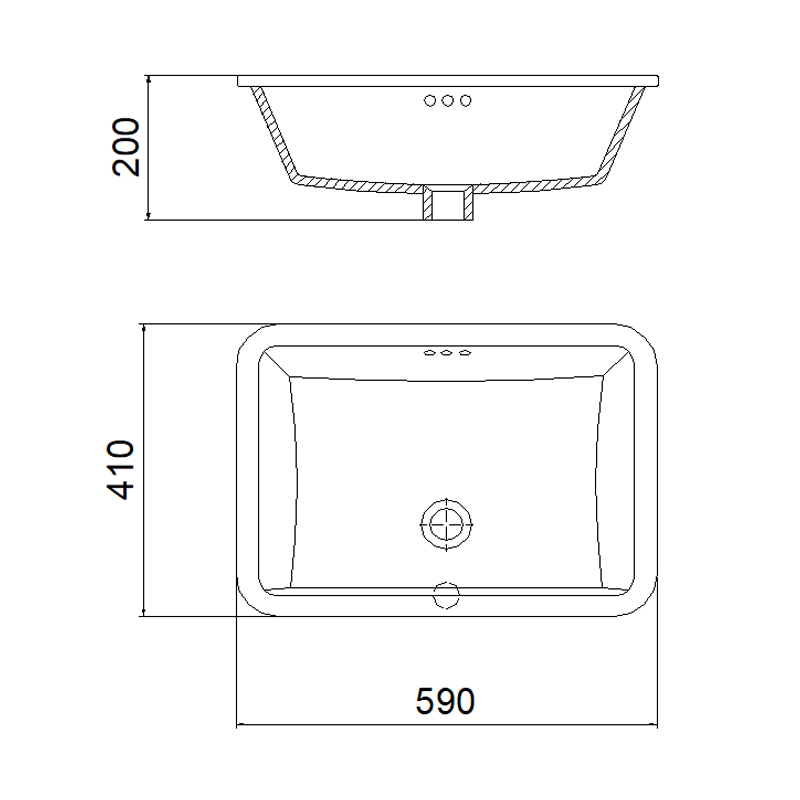 4120 Under-mounted Sink | Under Counter Basin