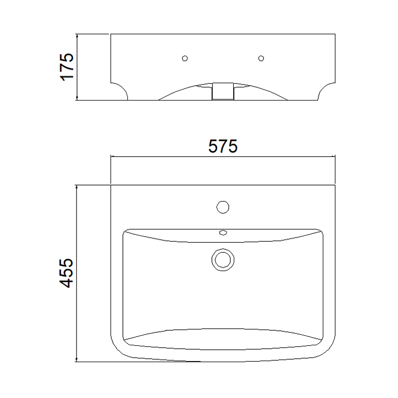 4003A Drop-in Sink | Countertop Basin