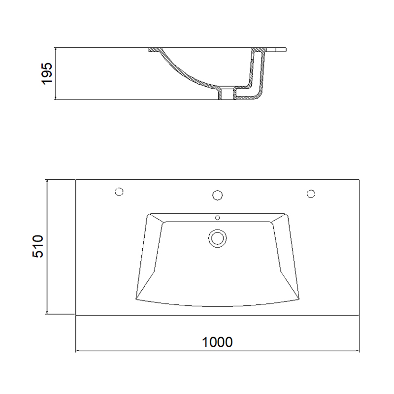4525 Vanity Top | Cabinet Basin | Cabinet Sink