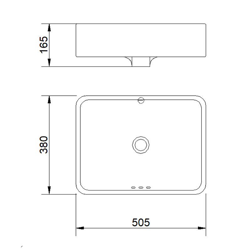 4101A Drop-in Sink | Countertop Basin