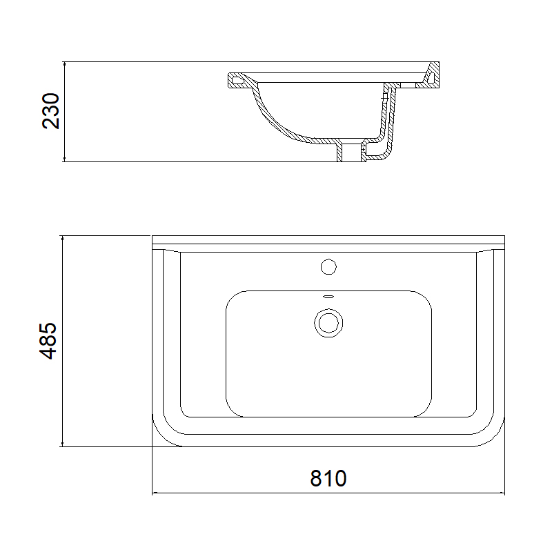 4622 Vanity Top | Cabinet Basin | Cabinet Sink