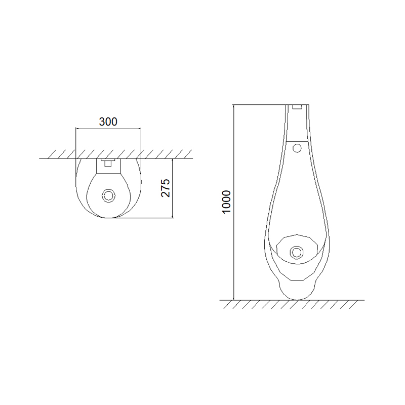 6003 Ceramic Wall-mounted Urinal with Sensor