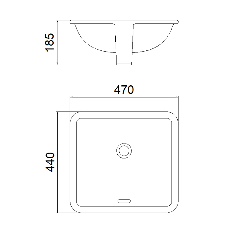 4104 Under-mounted Sink | Under Counter Basin