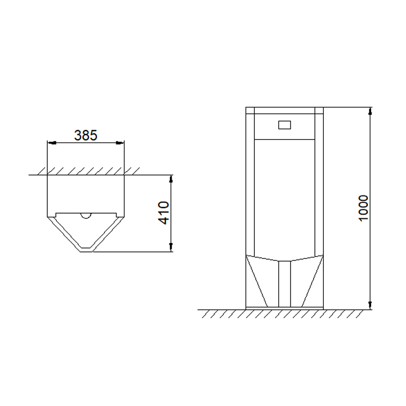 6008 Floor-standing Ceramic Urinal with Sensor