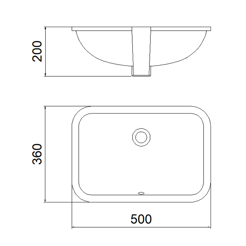 4137 Under-mounted Sink | Under Counter Basin
