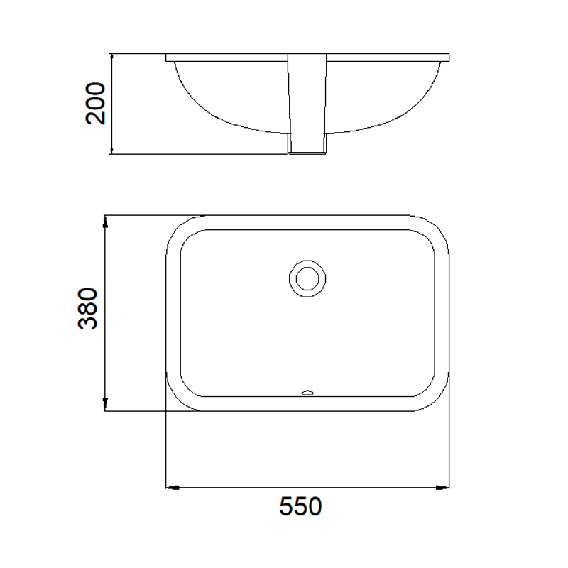 4133 Under-mounted Sink | Under Counter Basin
