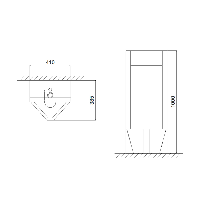 6011 Floor-standing Ceramic Urinal with Sensor