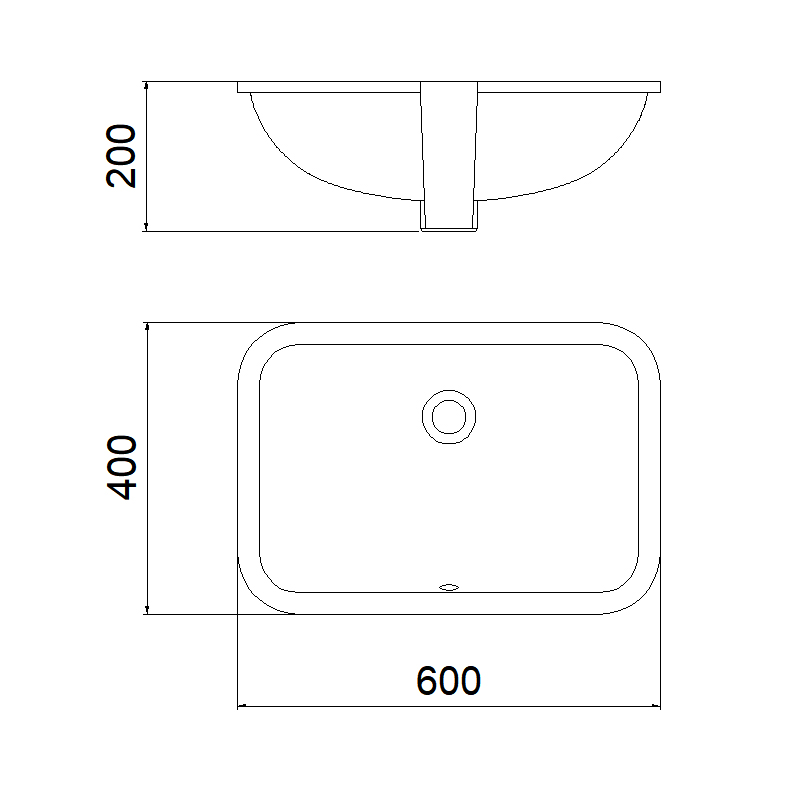 4136 Under-mounted Sink | Under Counter Basin