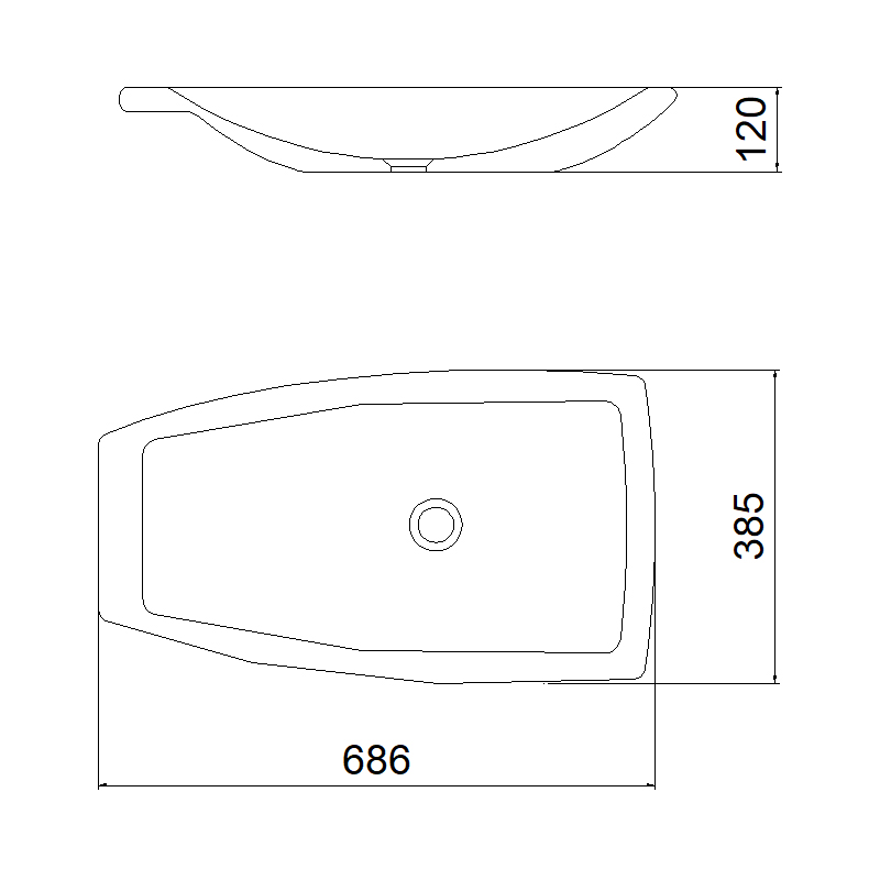 4019 Vessel Sink | Ceramic Hand Wash Basin
