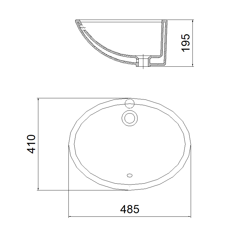 4213 Under-mounted Sink | Under Counter Basin