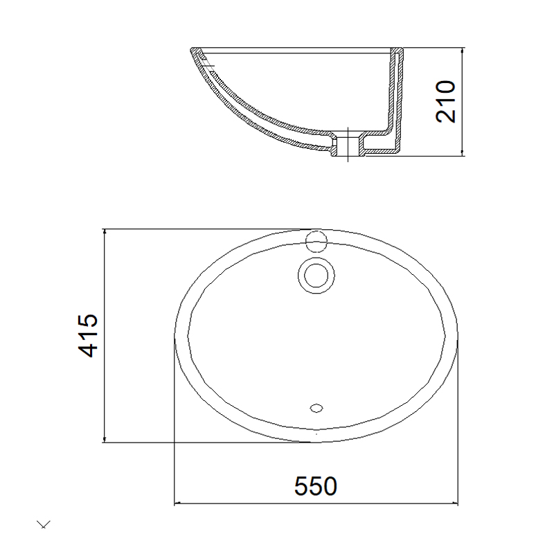4213A Under-mounted Sink | Under Counter Basin