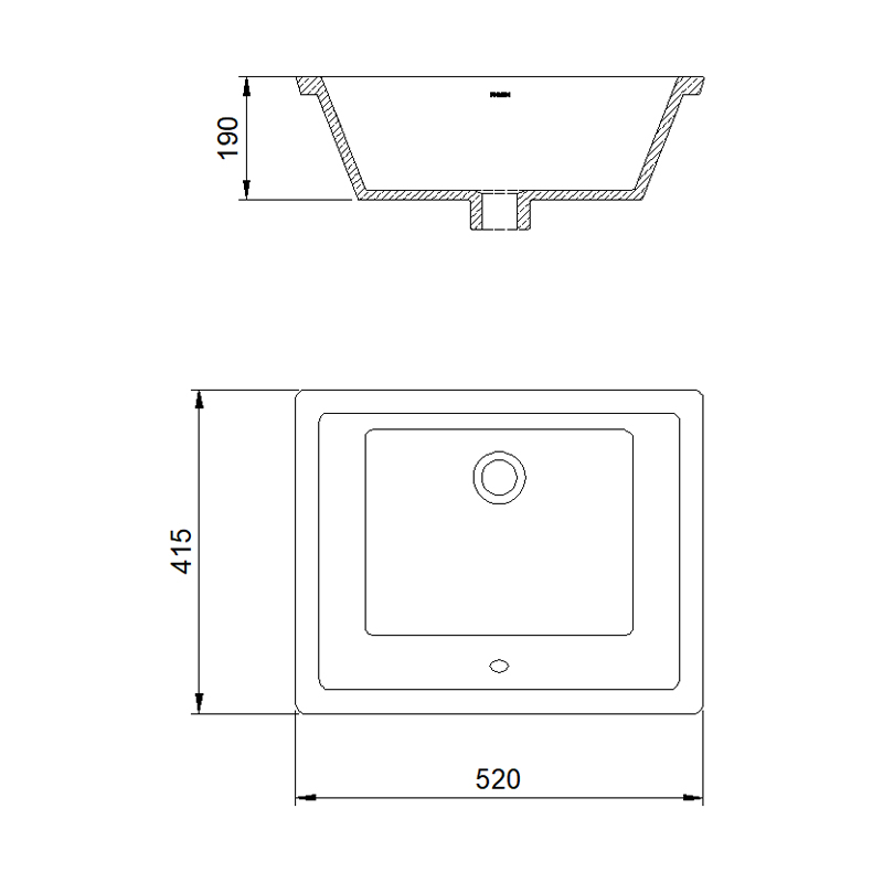 4215A Under-mounted Sink | Under Counter Basin
