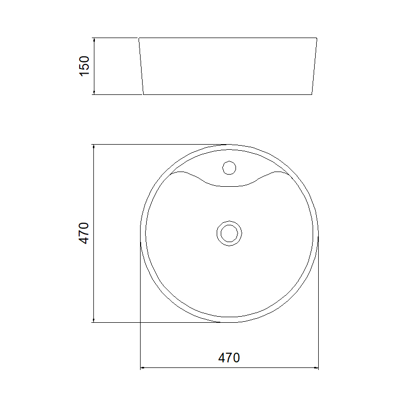4229 Vessel Sink | Ceramic Hand Wash Basin