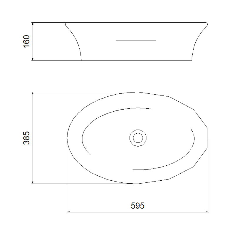 4239 Vessel Sink | Ceramic Hand Wash Basin