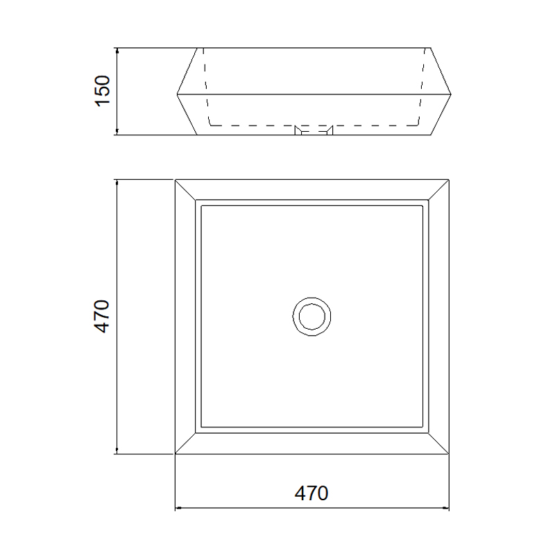 4243 Vessel Sink | Ceramic Hand Wash Basin